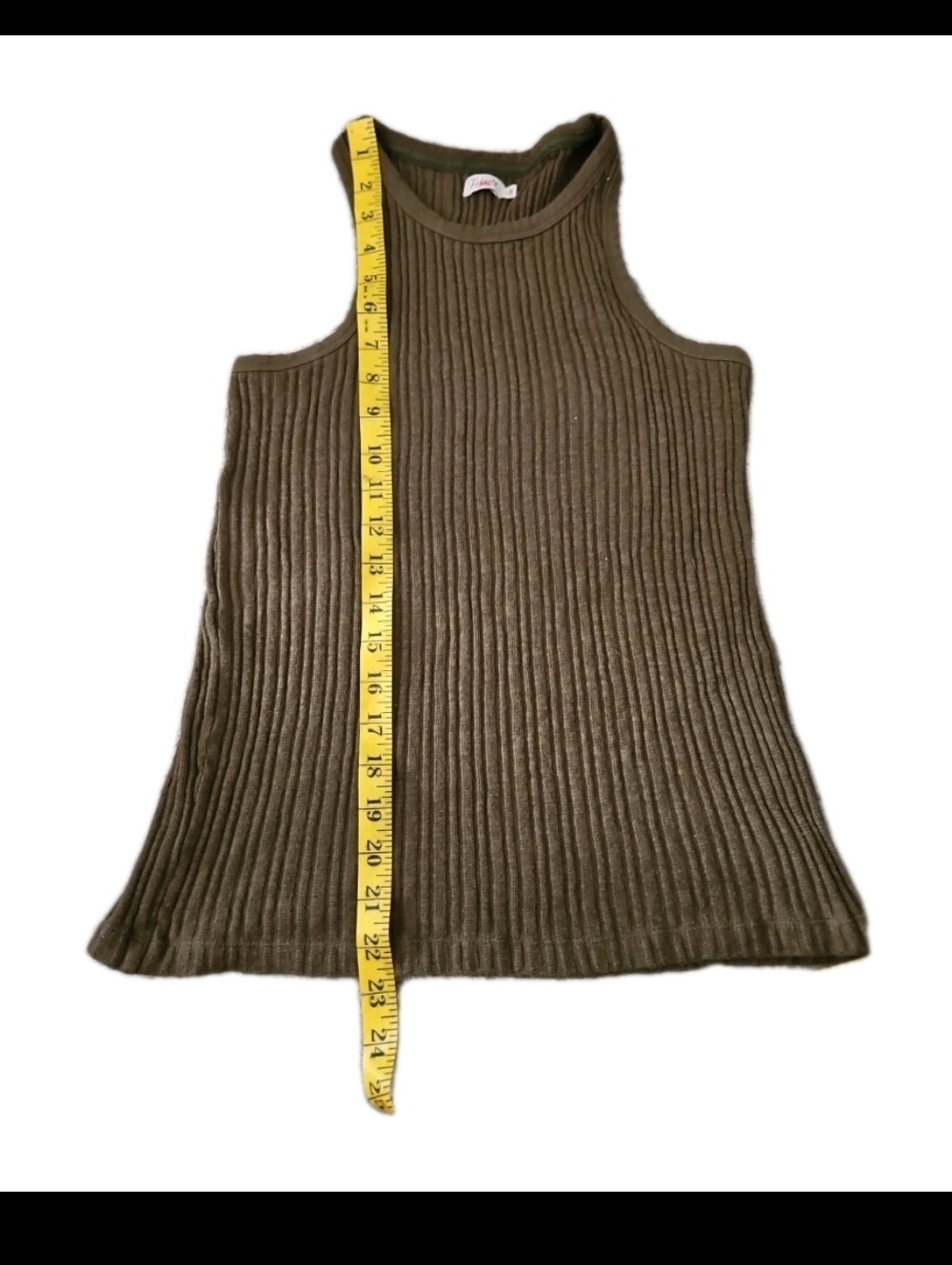 Faherty Olive Ribbed Tank Top - Picture 12 of 12